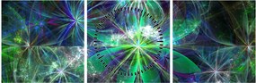 Kép - Absztrakt geometriai formák (órával) (90x30 cm)