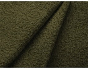 Sötétzöld buklé kinyitható sarokkanapé (bal oldali) Jodie – Micadoni Home