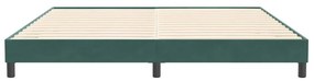 vidaXL sötétzöld bársony rugós ágy matrac nélkül 200x220 cm