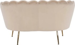 Pad Art-deco stílusban, bézs Velvet anyag/gold chróm-arany, NOBLIN