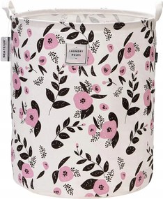 Sea Team szennyeskosár, 62 literes, bézs virágmintával