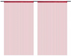 2 db burgundi vörös zsinórfüggöny 100 x 250 cm