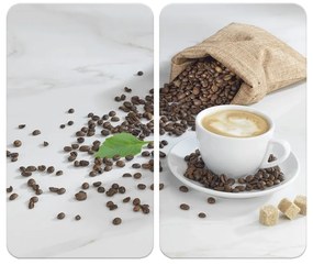 Edzett üveg tűzhely fedőlap szett 2 db-os 52x30 cm Café Aromatica – Maximex