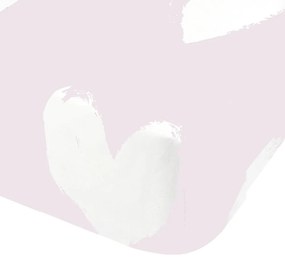 Rózsaszín gumis kétszemélyes flanel gyerek lepedő 135x190 cm Hearts – Catherine Lansfield