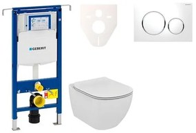 Fali WC szett Geberit előtétfalas szereléshez + Ideal Standard Tesi WC 111.355.00.5NE4