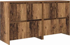 vidaXL Oldalszekrények 2 pcs Régi fa 70 x 41 x 75 cm Faanyag