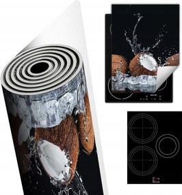 Tűzhelyvédő Szőnyeg Asztali Dekoráció 40x52 fekete fagylalt gyümölcs