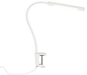 Clamp asztali lámpa fehér, LED-del, érintőképernyős dimmerrel - Lionard