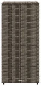 szürke polyrattan kerti tárolószekrény 50 x 55 x 115 cm