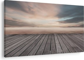 Kép - Móló naplementében (90x60 cm)