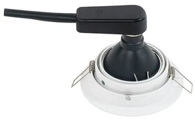 Kerek beépíthető reflektor fehér állítható - Chuck 70