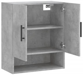 betonszürke szerelt fa faliszekrény 60 x 31 x 70 cm