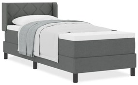 Boxspring Ágy Matraccal – Sötétszürke, 80 x 200 cm Szövet