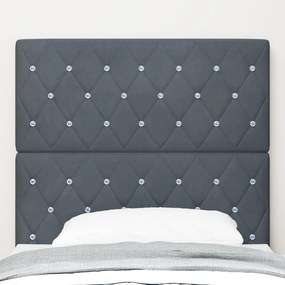 LED fejtámla, sötétszürke, 90 cm, bársony