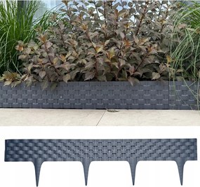 Palisada gyepszegély Rattan 0,8 mb antracit Kerti dekoratív
