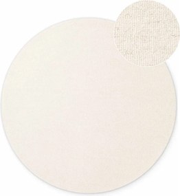 Krémszínű kézi szövésű gyapjú kerek szőnyeg ø 200 cm Puristic Knots – Elle Decoration