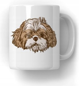 Shihtzu Kutya Bögre Ajándék Kutya Fantázia Kutya Ajándék