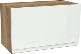 Felső páraelszívó szekrény 60/36 Frezo tölgy Evoke front fogantyú nélküli fehér fényes