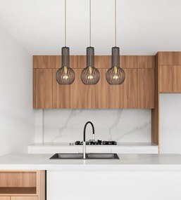 KAJA K-4521 ARVI BLACK Fekete Színű Függeszték 3xE27 15W IP20