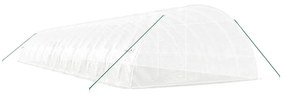 fehér acélvázas melegház 120 m² 20x6x2,85 m