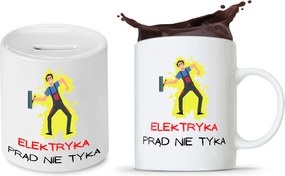 Villanyszerelő Készlet Ajándék Bögre Persely fényképes nyomtatással