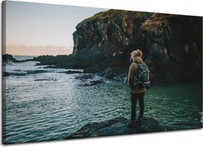 Vászonkép Hegyek Hegymászás Természet Sziklák Természet 120x70