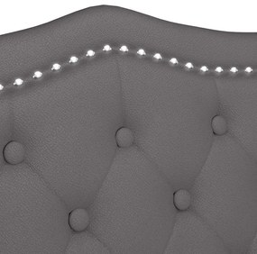 vidaXL Chesterfield Pad párnával Szürke 120,5 x 65 x 75 cm Műbőr
