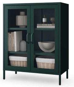 Vitrin GINA, 800 x 1015 x 400 mm, Modern: palack zöld