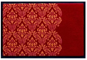 Díszes prémium lábtörlő - piros barokk (Válassz méretet: 100*70)