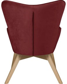 Piros bársony fotel Niko – Ropez
