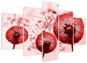 Piros pitypang pehely képe (150x105 cm)