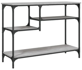 szürke sonoma színű tálalóasztal polcokkal 100 x 35 x 75 cm