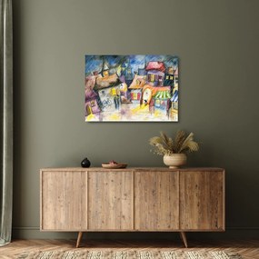 Kép - esős este (üvegen) (70x50 cm)