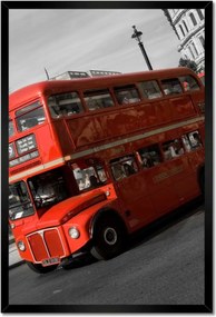 Poszterek keretben 40x60 Piros busz London