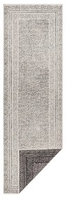 Berlin fekete-fehér kültéri futószőnyeg, 80x250 cm - Ragami