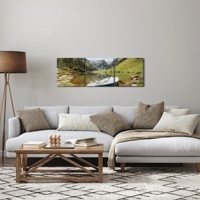 Kép - Seealpsee, svájci tó (órával) (90x30 cm)