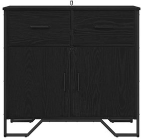 Széf fiókkal Musta tammi 79.5 x 35.5 x 74.5 cm Faanyag