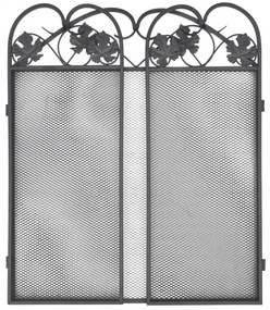 fekete vas 3-paneles kandallórács