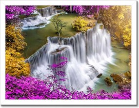 Poszterek keretben 40x30 Lila a zuhatag körül