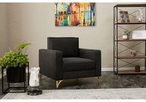 Fotel Berlin - Antracit, Arany