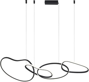 Italux modern függeszték fonte fekete itxpnd-22412-s4-bk