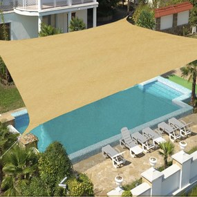 Négyzet alakú napvitorla SHADOW 5 x 5 m, bézs
