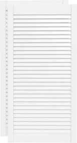 vidaXL 2 db fehér tömör fenyőfa lamellás szekrényajtó 99,3 x 49,4 cm