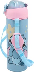 Disney Lilo és Stitch, a csillagkutya Universe alumínium thermo szívószálas kulacs 450 ml
