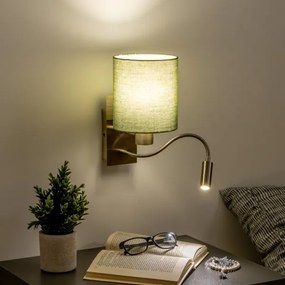 Brilagi - LED Fali lámpa NUBILA 1xE27/25W/230V + LED/3W réz/zöld