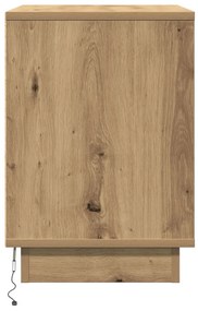 LED éjjeli szekrények 2 db Kézműves tölgy 50x34,5x50 cm