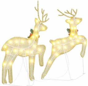 LED rénszarvasok 2 pcs Meleg fehér szövet