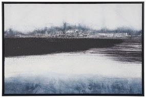 Fekete és kék keretezett kép 63 x 93 cm AZEGLIO Beliani