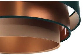 TRINITI függeszték 1xE27/60W/230V zöld/réz, kábellel