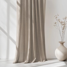 Goldea lenvászon keveréket tartalmazó drapéria - kávé 240x145 cm
